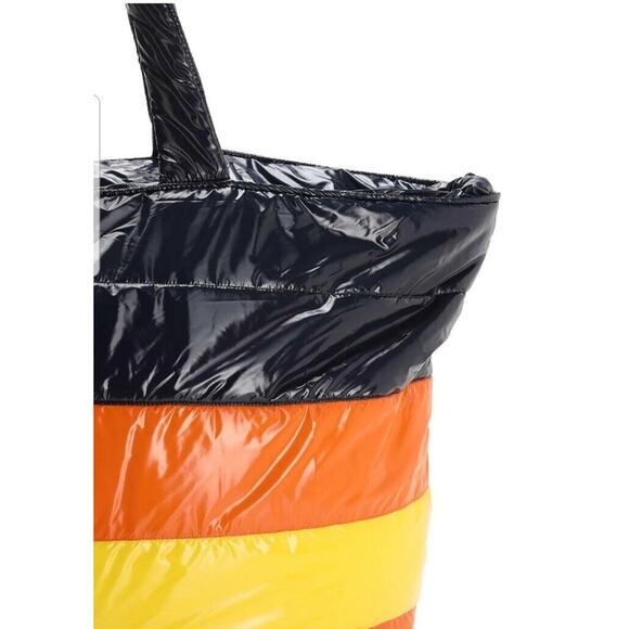 New JUMBO K-WAY X R&D PELAGIE NYLON MAXI TOTE BAG Puffy Shiny Retail $478!! - Picture 3 of 12